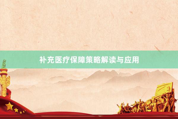 补充医疗保障策略解读与应用